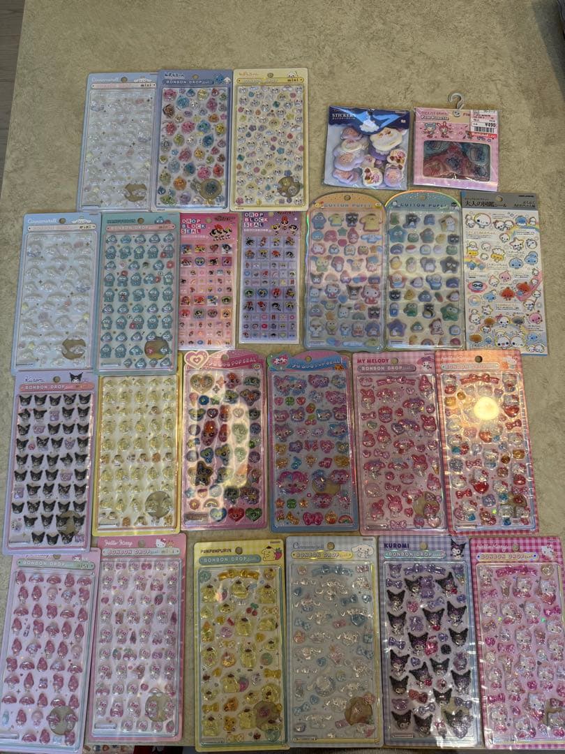 サンリオ第二弾ボンボンドロップシール　しずくちゃん サンリオミニ　正規品