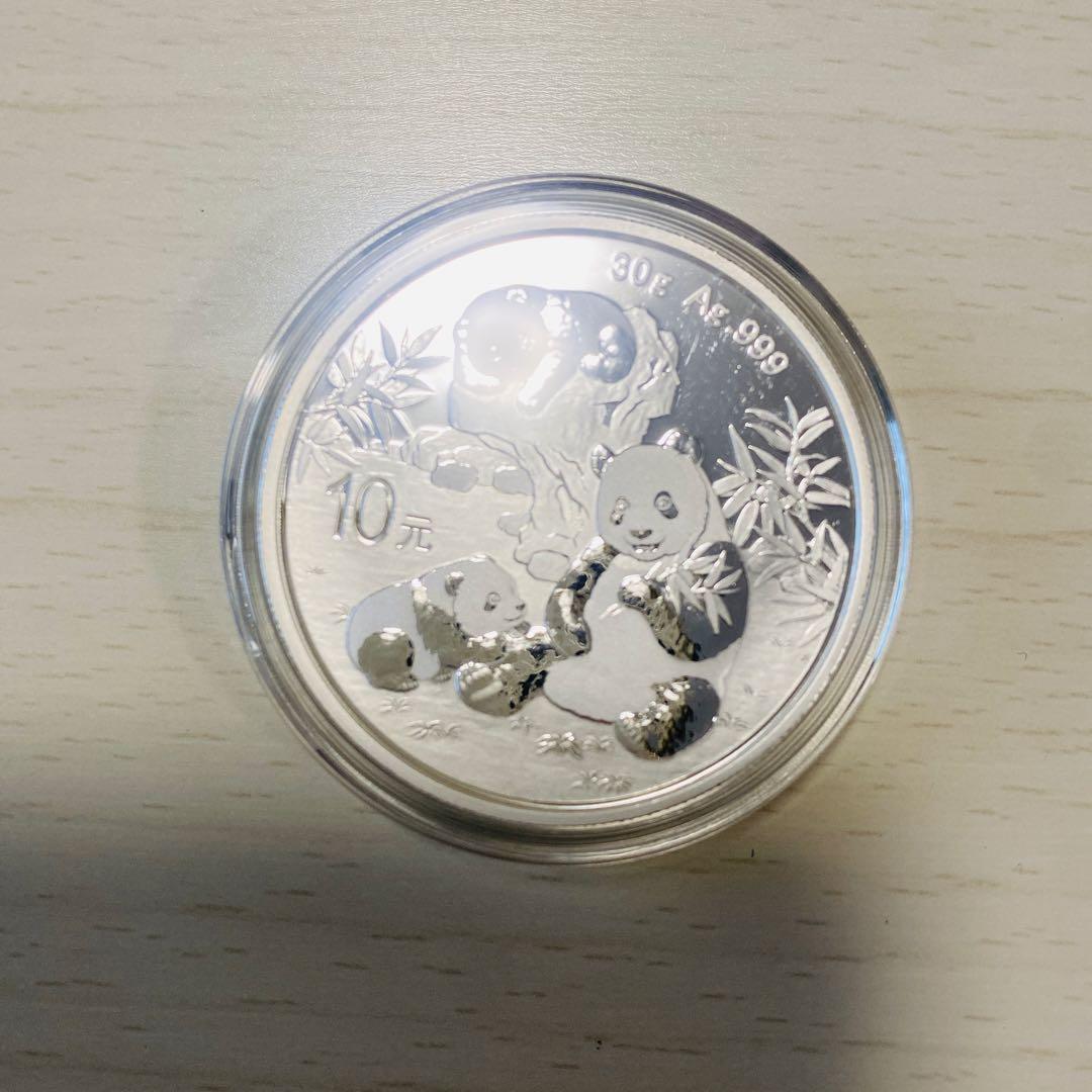 【新品】2025 30g 中国 パンダ銀貨 クリアケース付