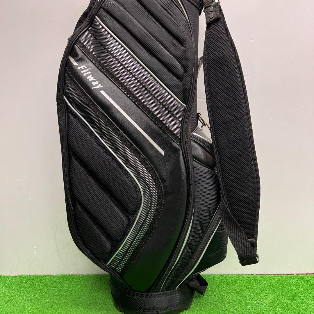 Fitway フィットウェイ　8インチ　ブラック　ゴルフバッグ　メンズ　中古品