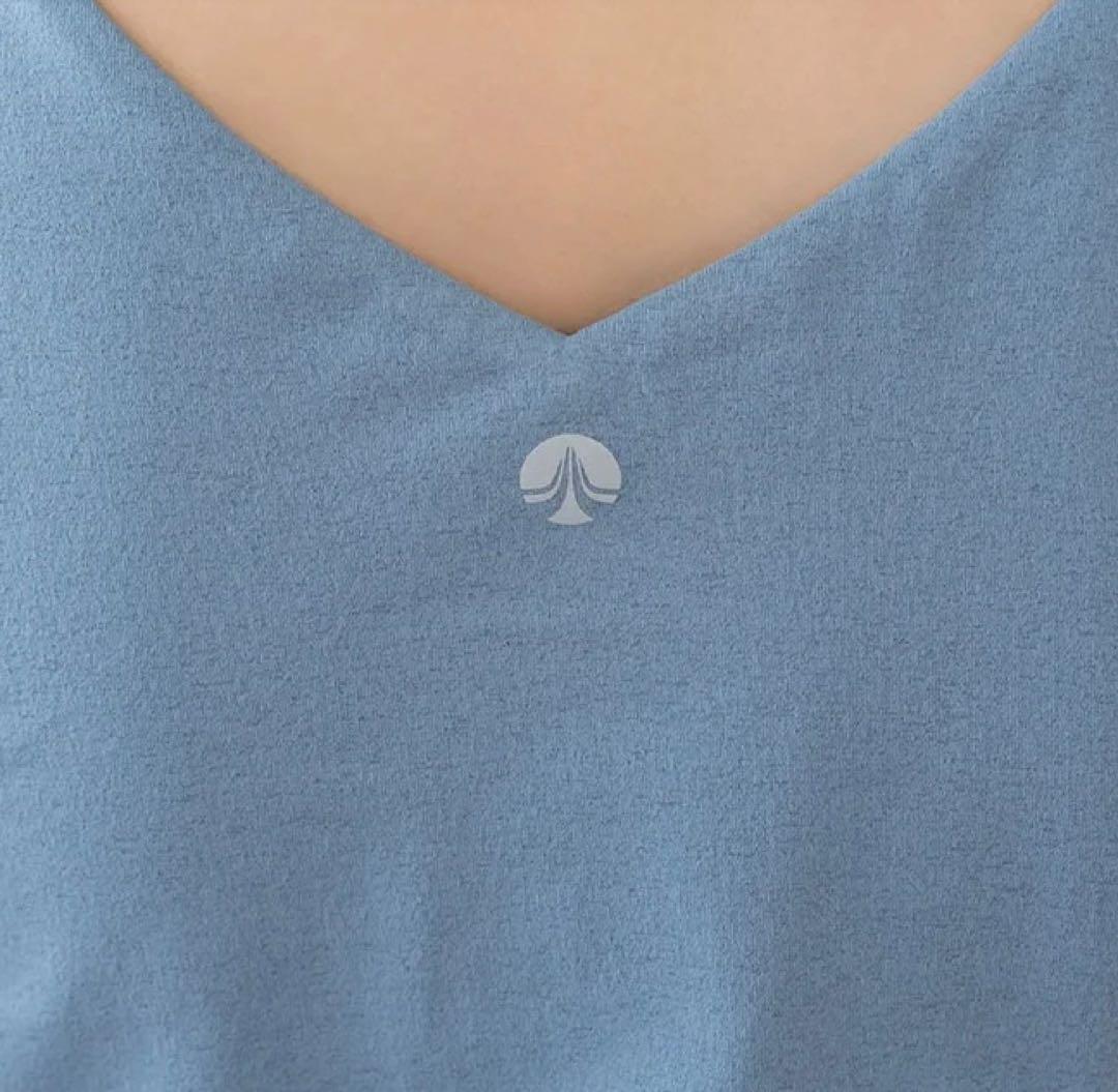 ★SUKALA★カップ付きフレアタンクトップ スモークブルー LL