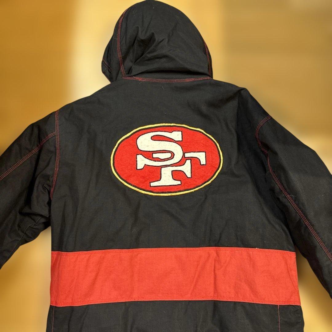 49ERS フード付きジャケット XXL ジョーモンタナ時代のUS古着
