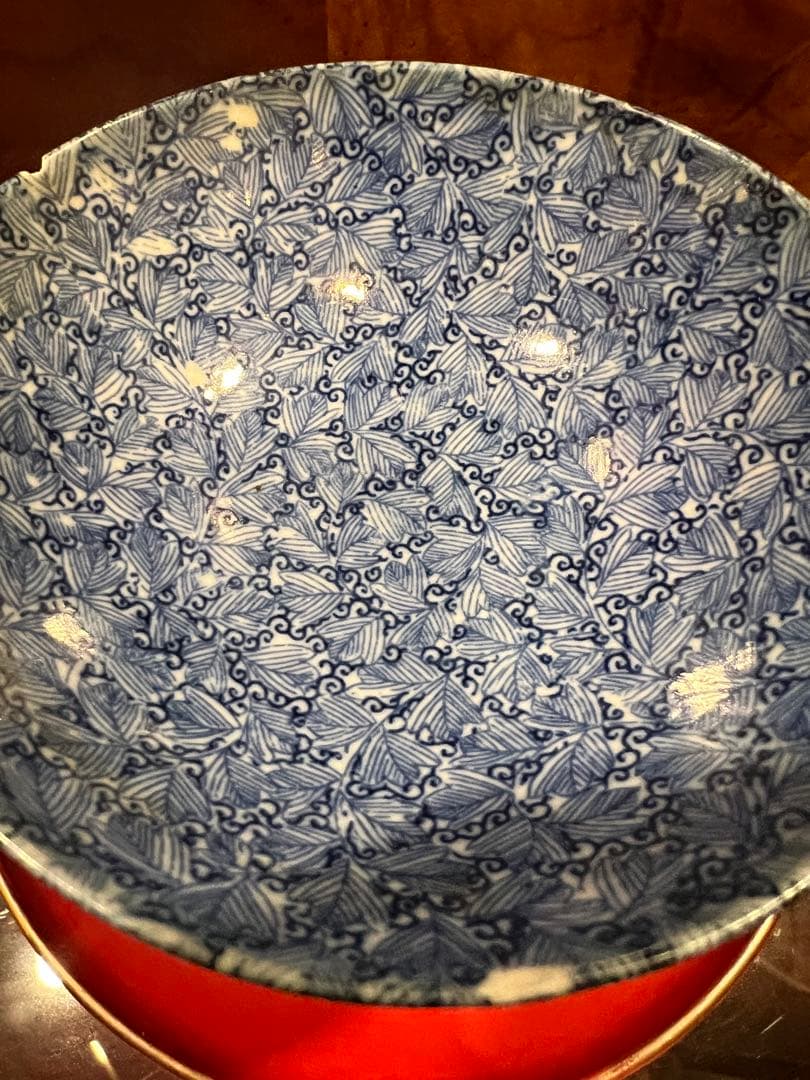 中国染付お碗東雲堂製明治？日本製お茶碗名品アンティーク唐物古美術品骨董江戸青磁