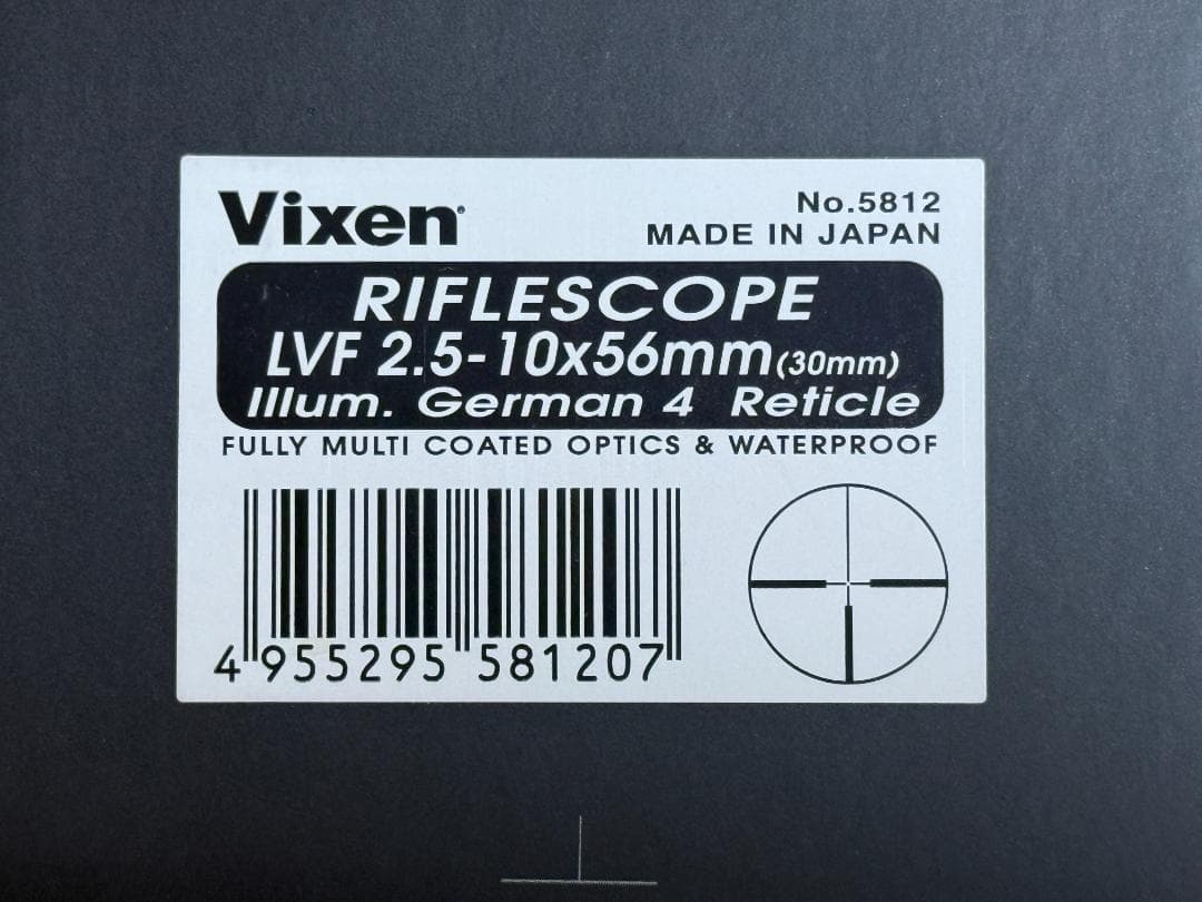 ビクセン VIXEN スコープ 2.5-10×56 マウントリング付き