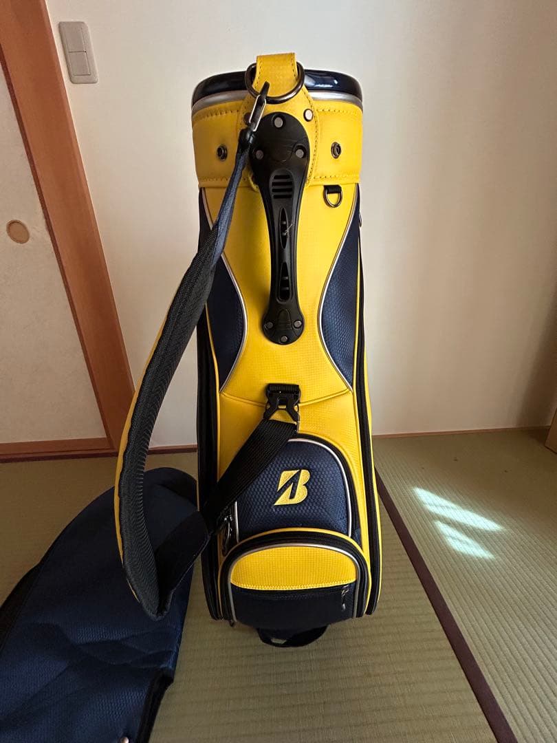 美品BRIDGESTONE GOLF キャディバッグ イエロー/ネイビー