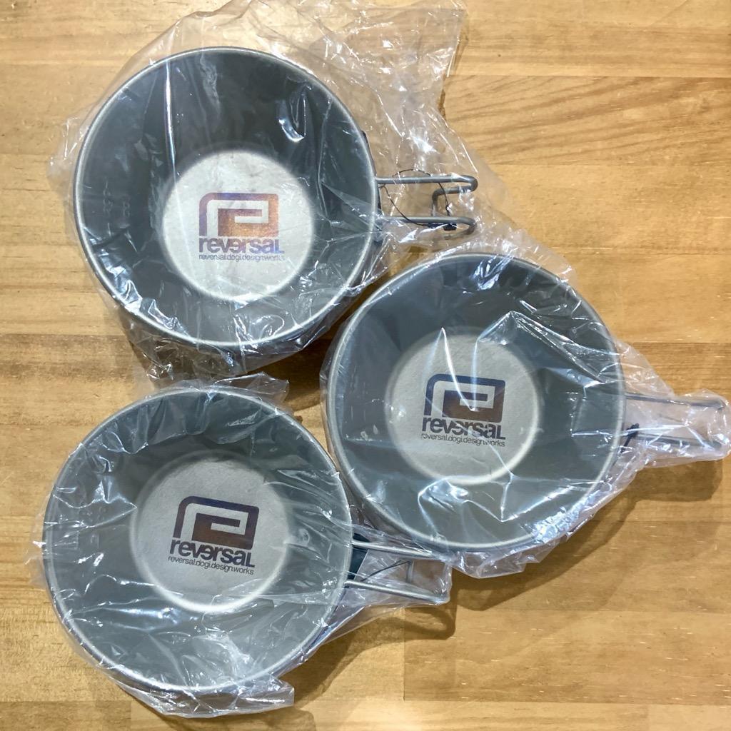 直火OK【新品 チタン製】REVERSAL リバーサル シェラカップ 3個セット