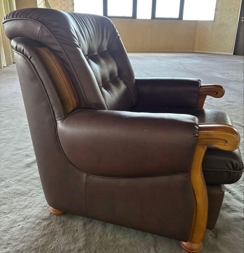 昭和レトロ　合成皮革チェア　ビンテージ 一人掛