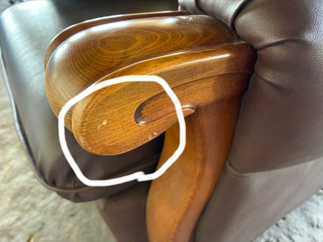 昭和レトロ　合成皮革チェア　ビンテージ 一人掛