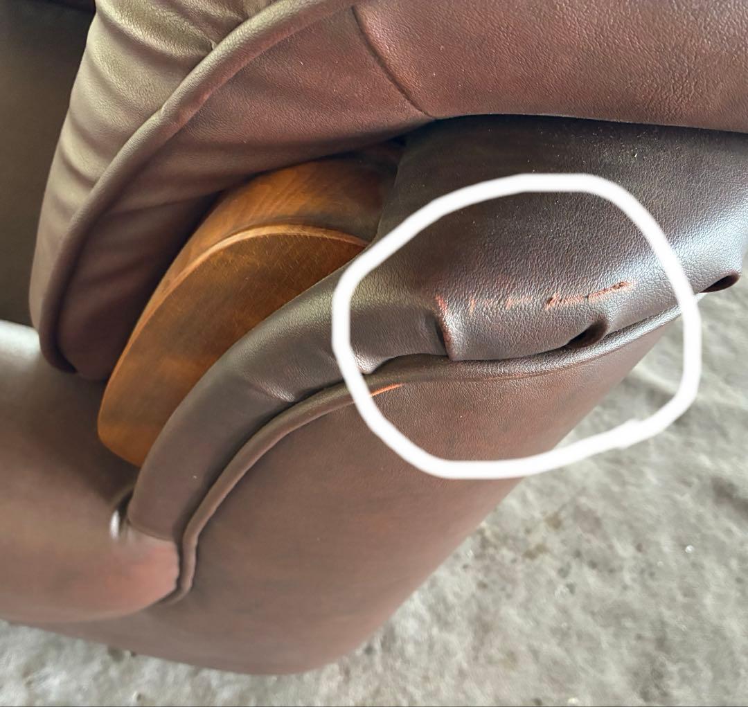 昭和レトロ　合成皮革チェア　ビンテージ 一人掛