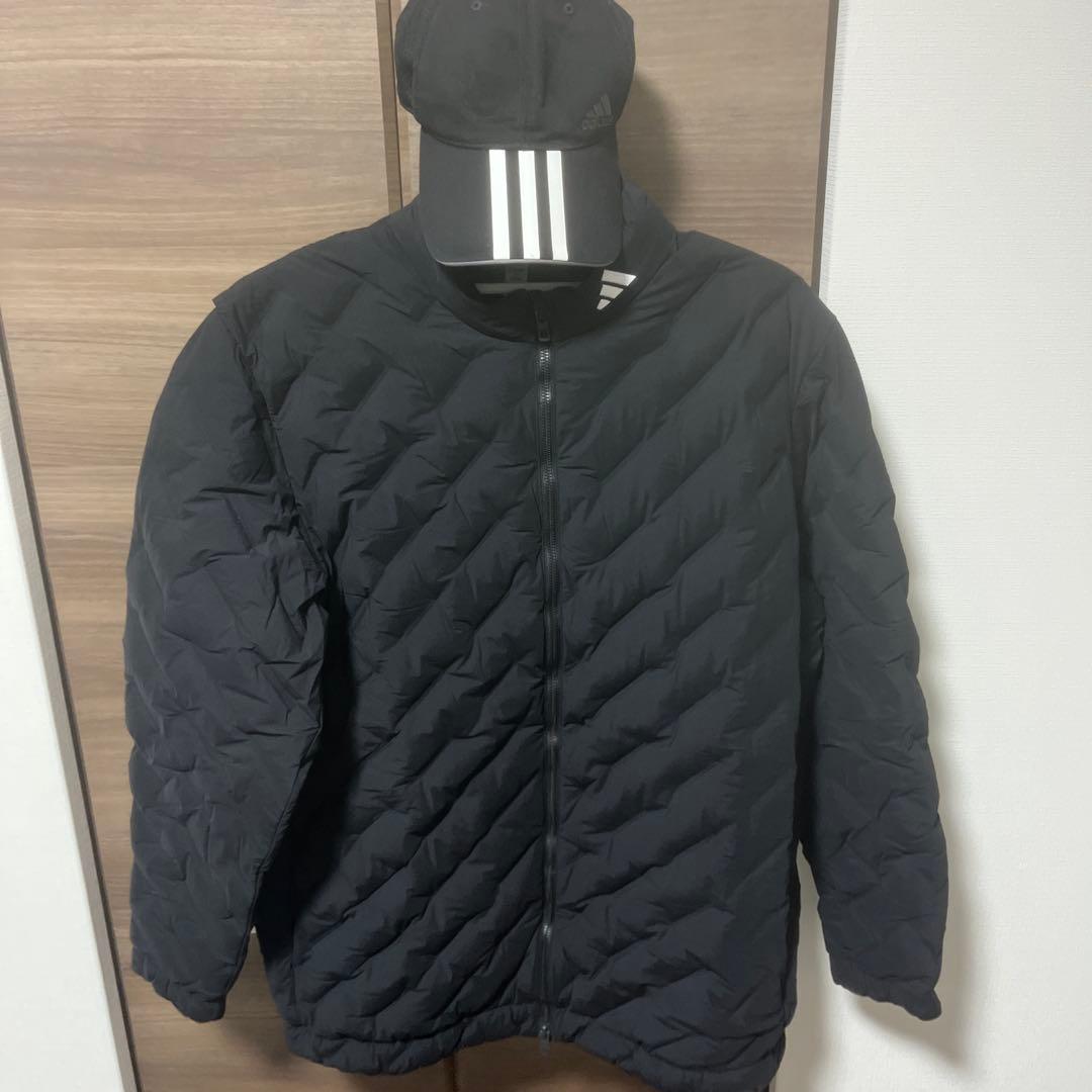 adidas Frost Guard ゴルフ 撥水 ダウンジャケット 帽子付き