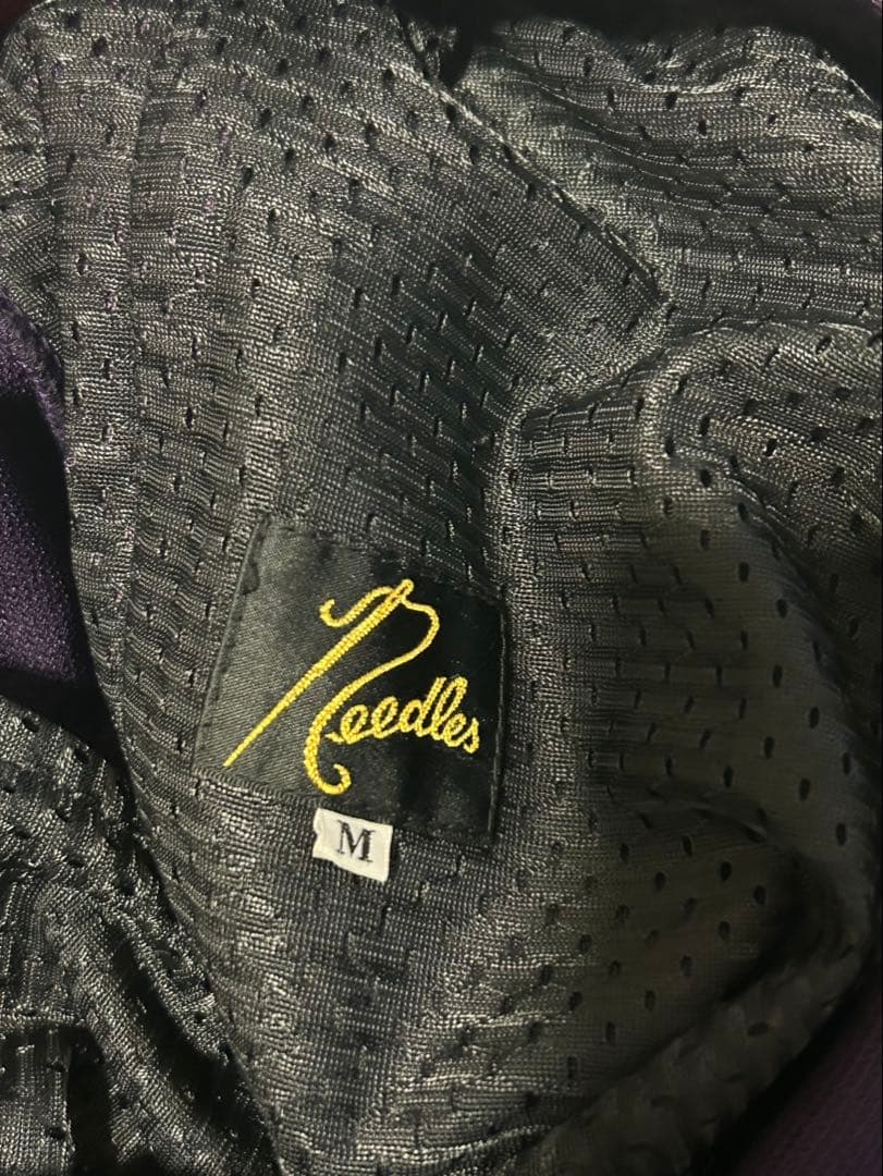 【Needles 】トラックパンツ ジップド パープルレッド　Ｍ