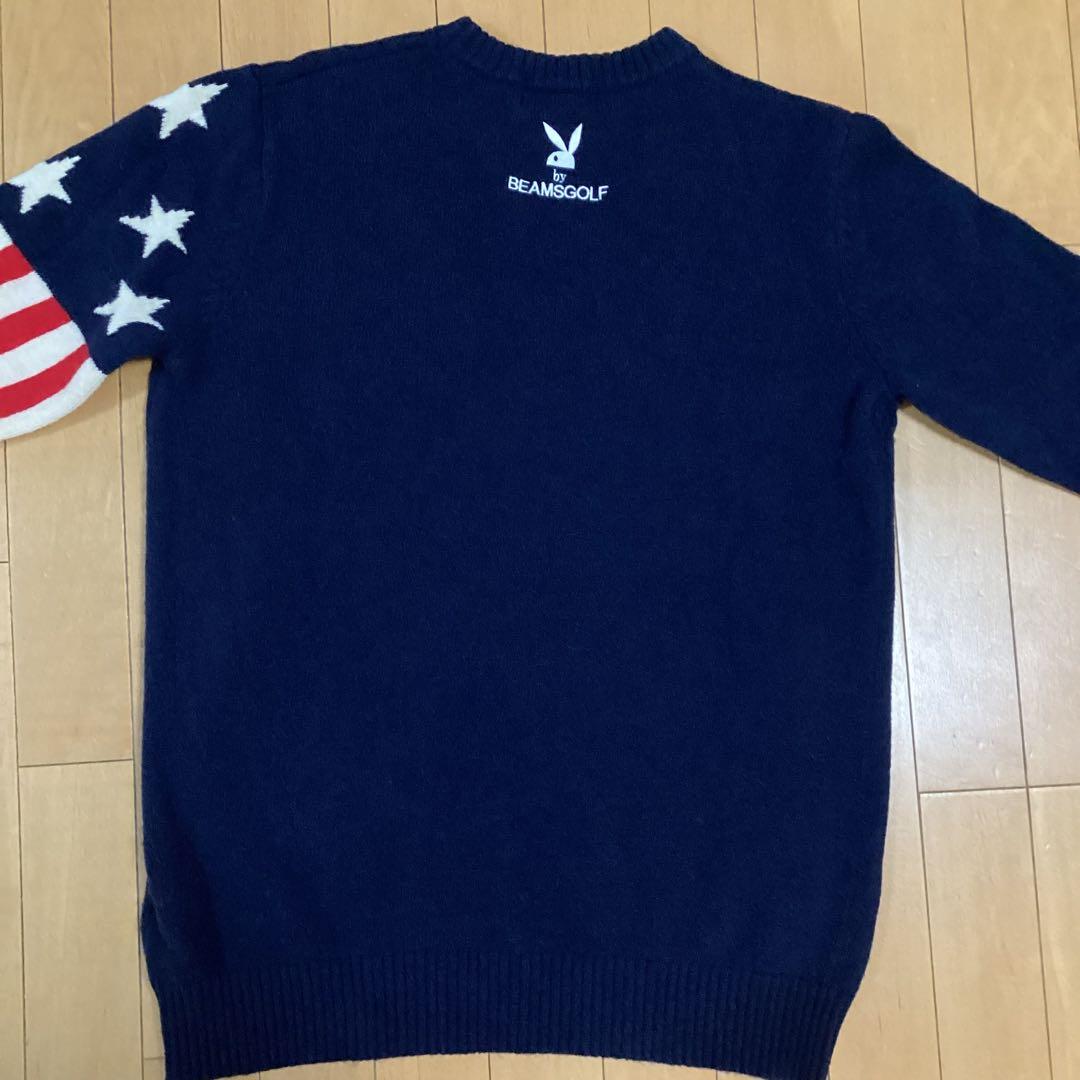 美品 ビームスゴルフ プレイボーイ コラボ ニット セーター L