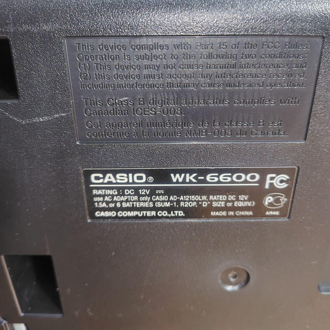 CASIO 電子キーボード WK-6600 76鍵盤 カシオ　700内蔵音色