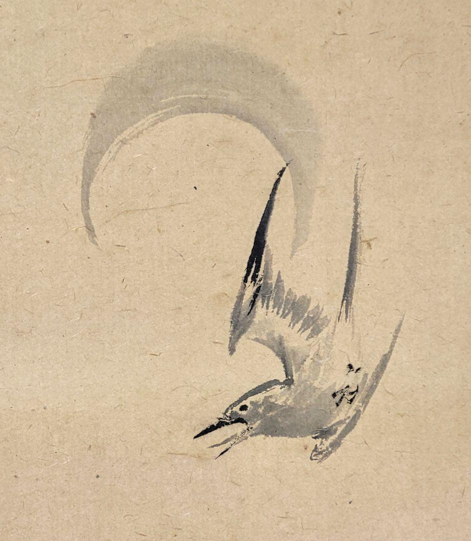 立原杏所　花鳥画　掛け軸　合わせ箱　水戸藩士　書画、骨董品、美術品