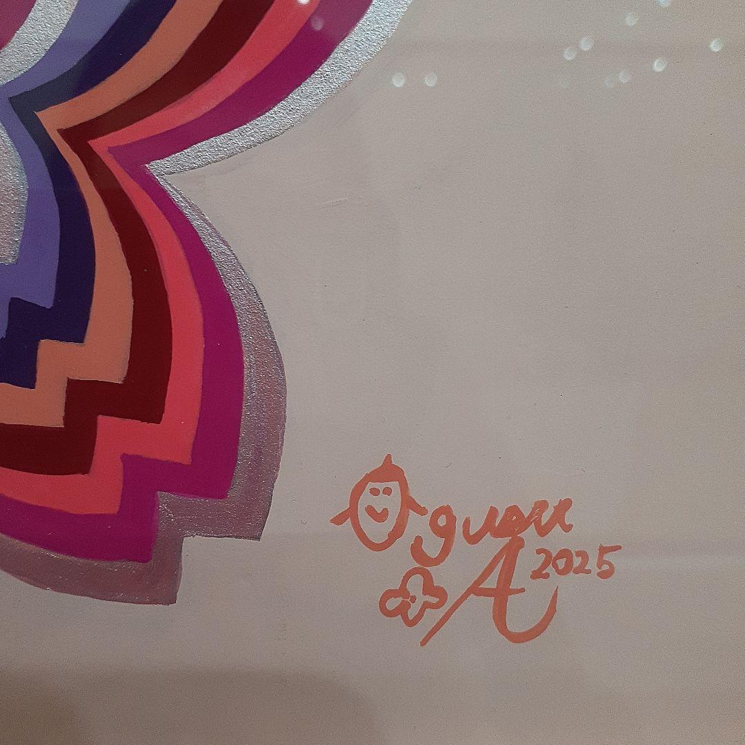 桜の花のアクリル・ガッシュアート　桜アキコ曼荼羅2025　画家　小楠アキコ