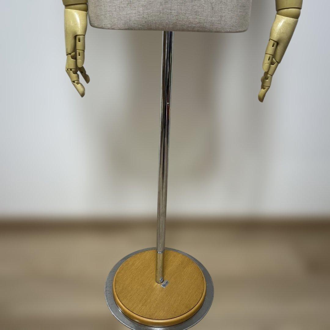 メンズ布製トルソー　マネキン 男性　高さ調整可能　金属スタンド付き