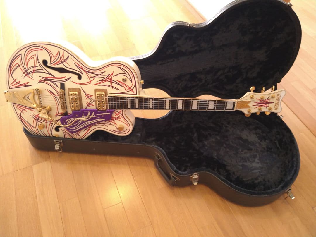 竹*様 限定大特価【ピンストライプ入り】グレッチホワイトファルコン7593カスタ