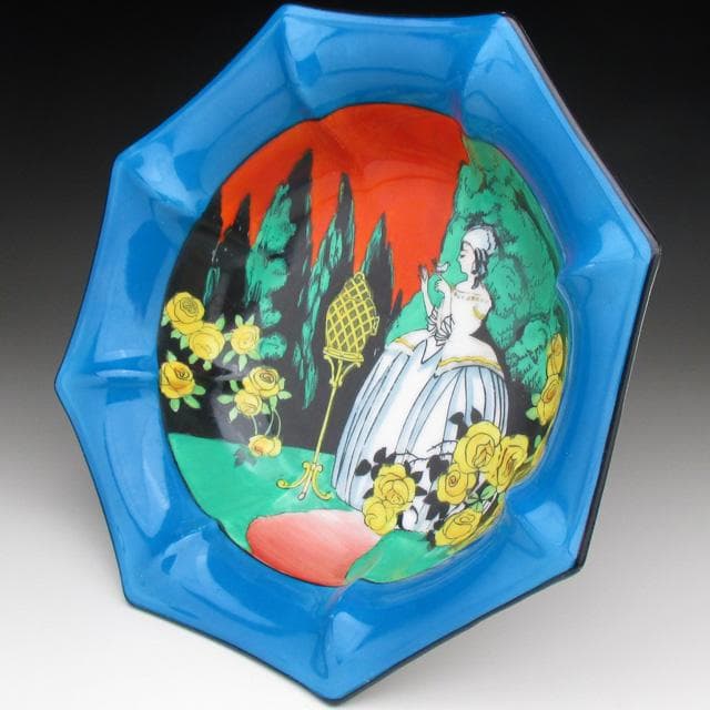 オールドノリタケ ストローリングレディ 多角ボウル 20cm