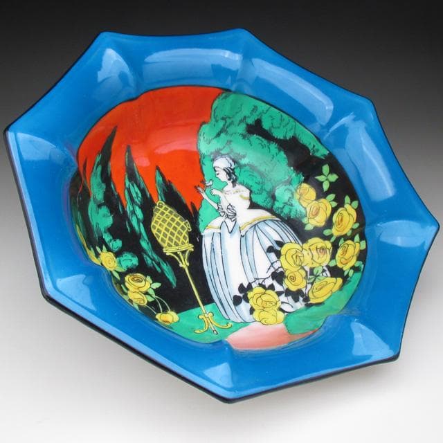 オールドノリタケ ストローリングレディ 多角ボウル 20cm