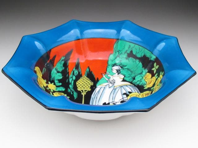 オールドノリタケ ストローリングレディ 多角ボウル 20cm