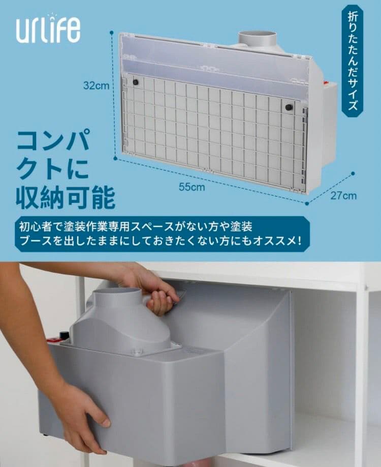 塗装 ブース 2基 強力 ファン LED 照明 プラモデル スプレー