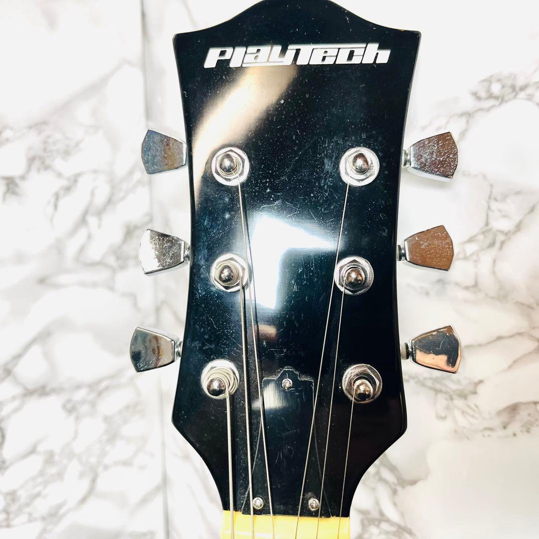 良品　Playtech レスポールタイプ　エレキギター フレイム メイプル