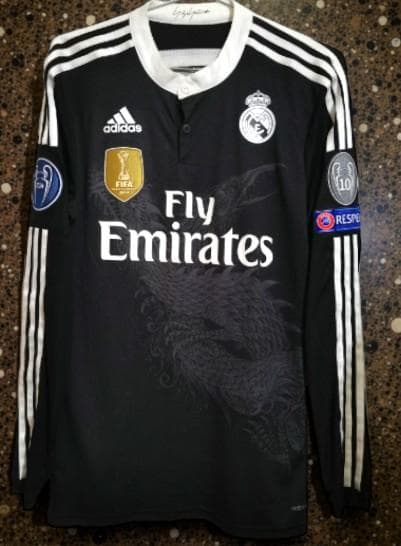 レアル・マドリード アウェイ 長袖フットボールシャツ 11番 ガレス・ベイル