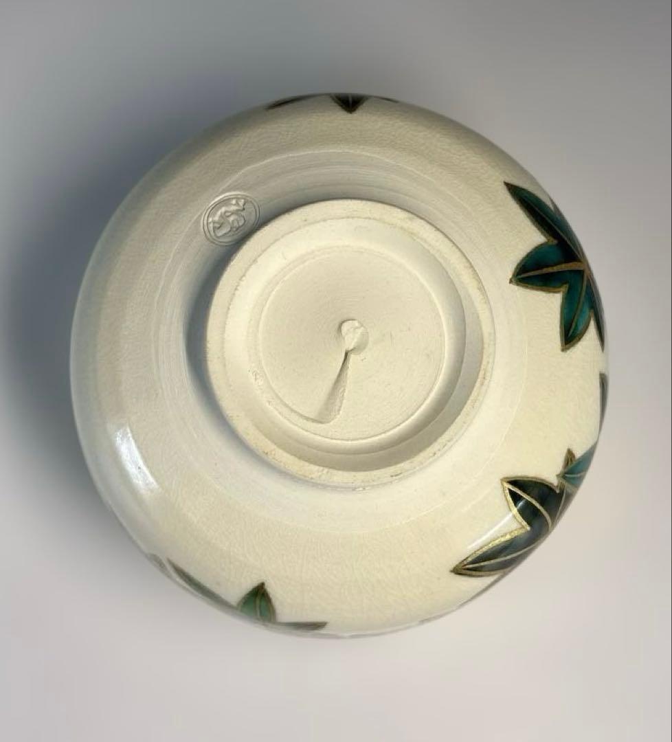 【中古品】茶道具　泉涌寺　山川敦司造　楓絵茶碗（共箱）