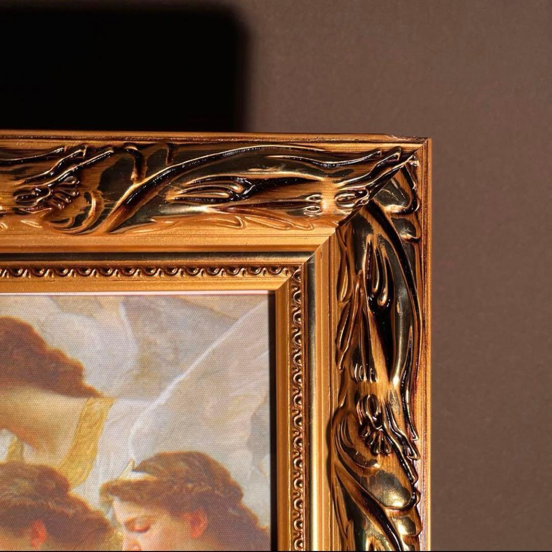 キャンバス プリントアート ブグロー 聖母と天使 絵画 額付 インテリア