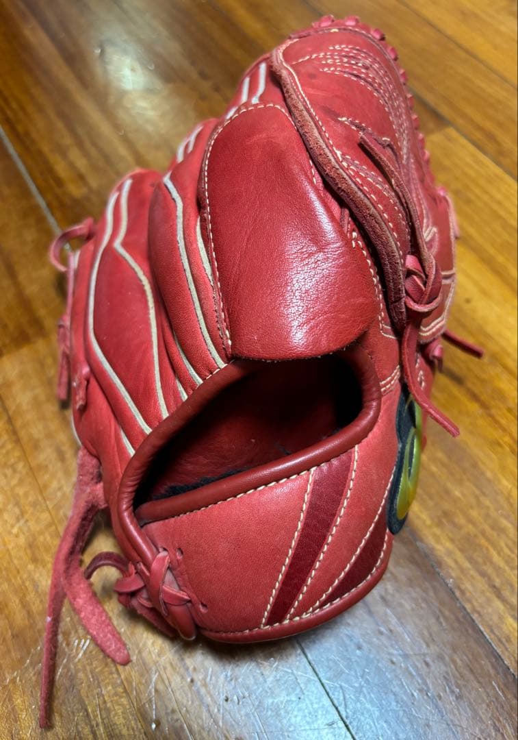 ASICS 軟式グローブ レッド