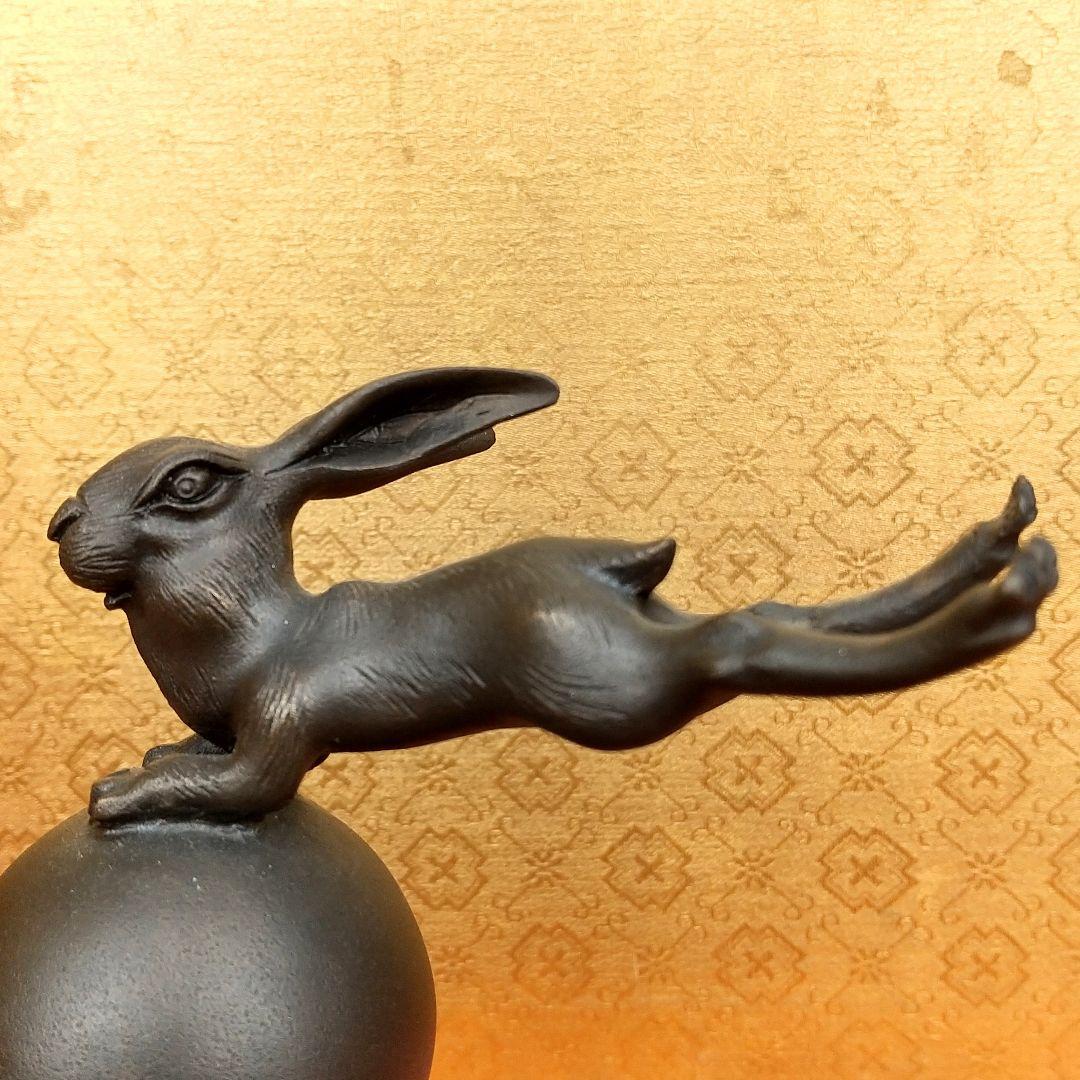 【お値下げしました！】銅製　波兎　置物　卯