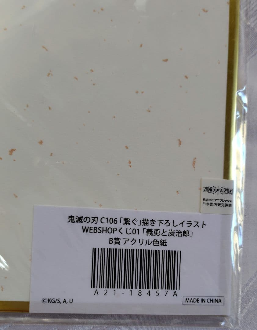 鬼滅の刃 WEBSHOPくじ 繋ぐ 炭治郎と義勇　冨岡義勇　A賞B賞