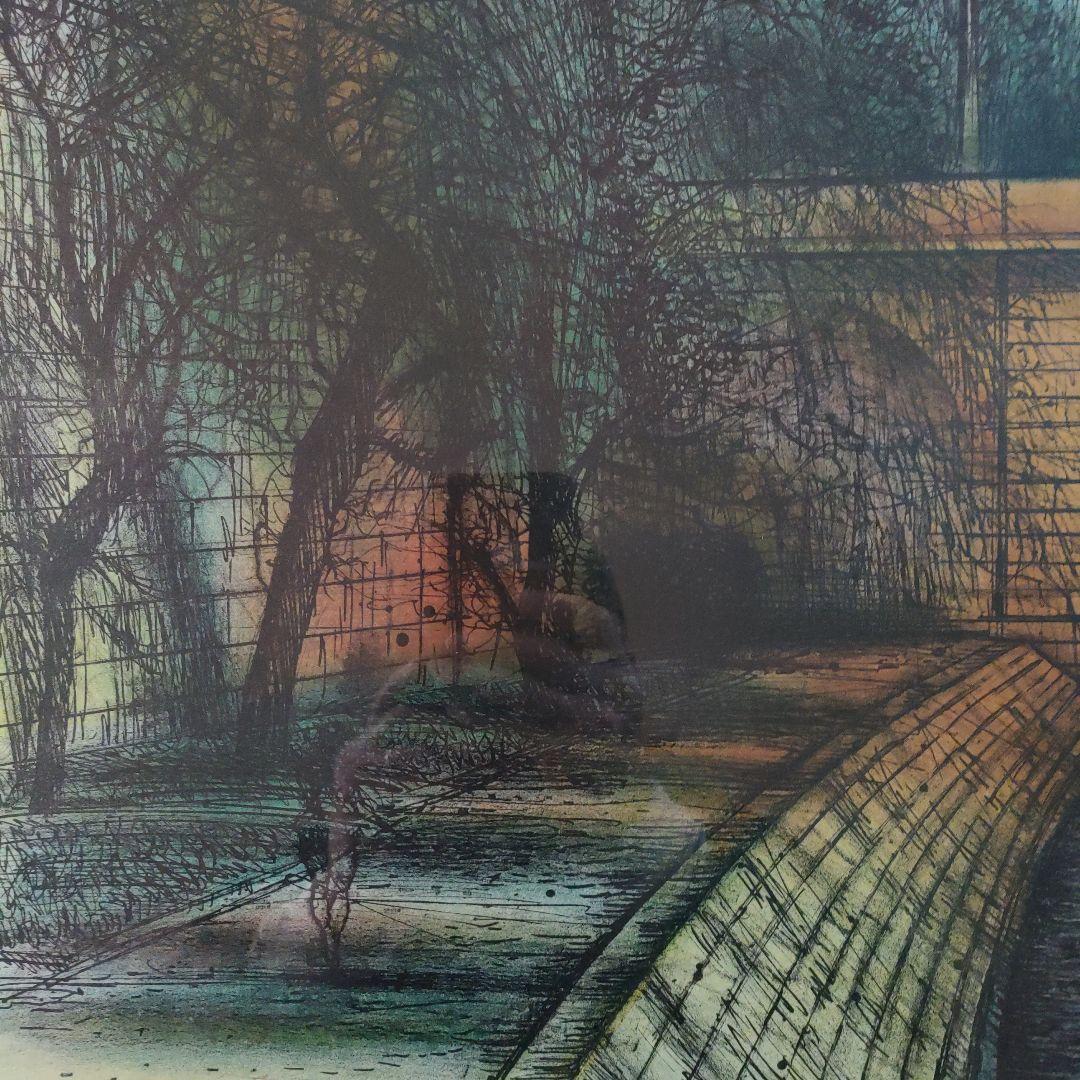 ジャン·カルズーCarzou　オリジナル大判リトグラフ『セーヌ河畔』直筆サイン入