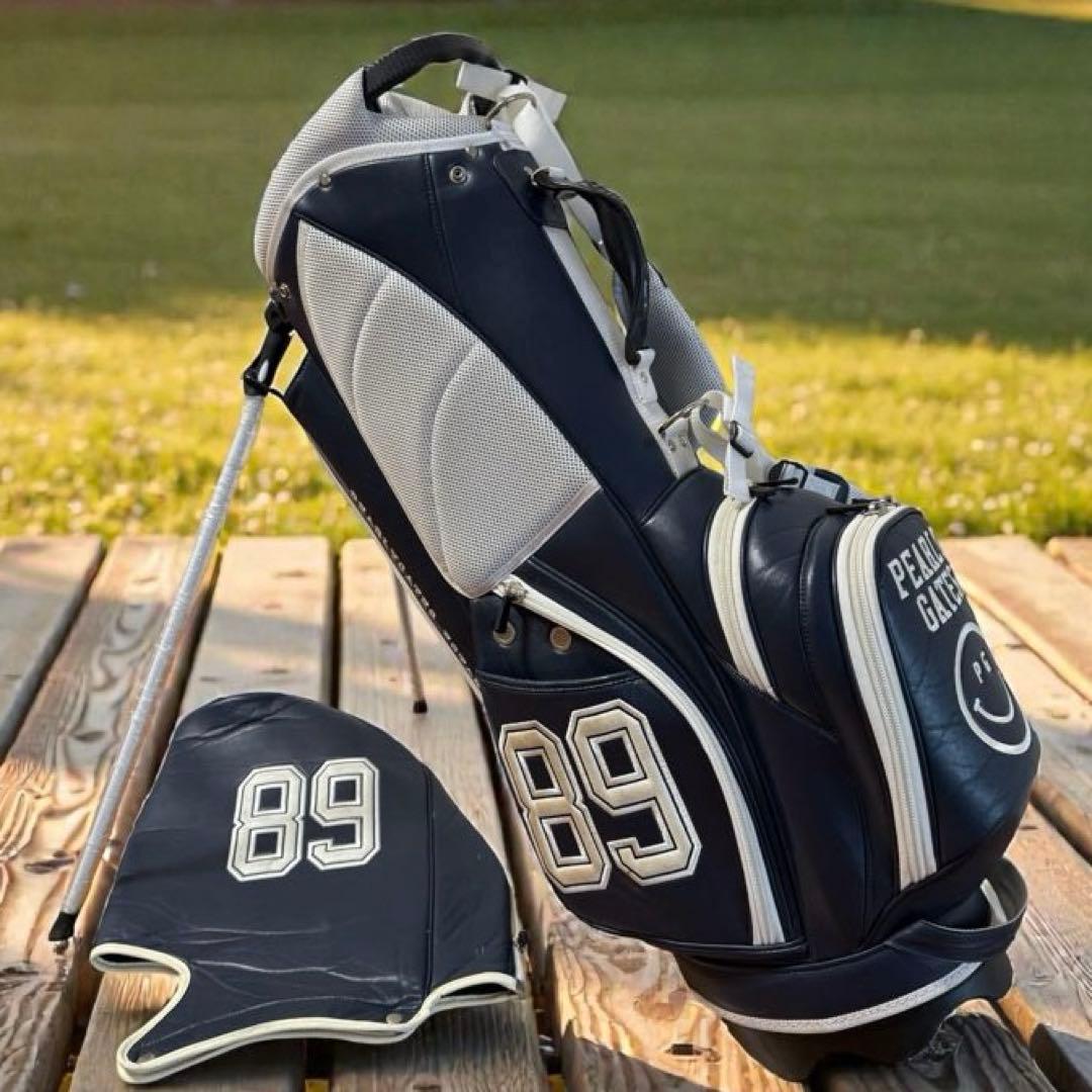 パーリーゲイツ　キャディバッグ　ネイビー　紺　ショルダー式　スタンド式　軽量