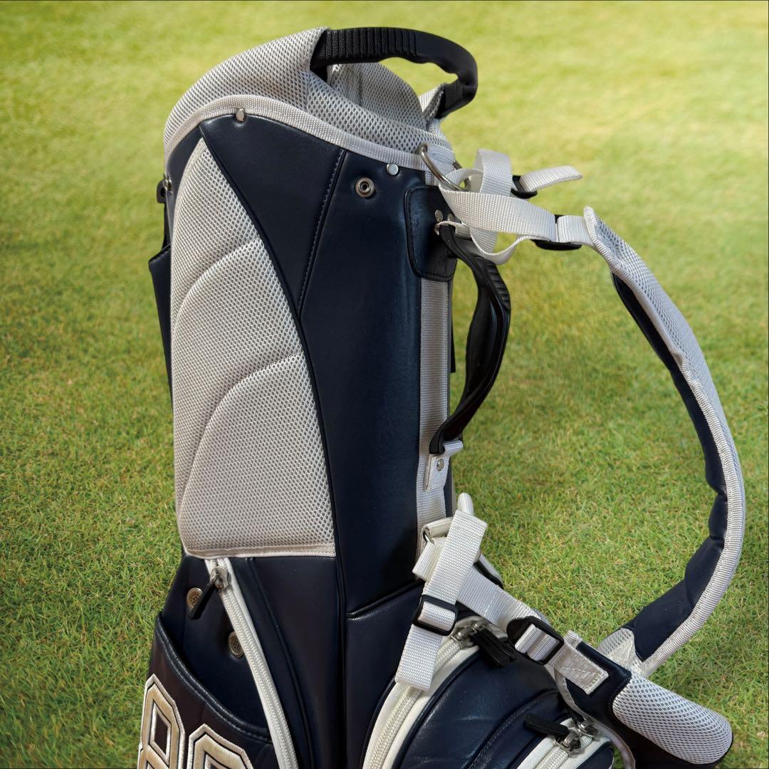 パーリーゲイツ　キャディバッグ　ネイビー　紺　ショルダー式　スタンド式　軽量