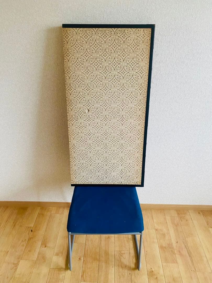 日本画 草花模様 金色背景 160cm