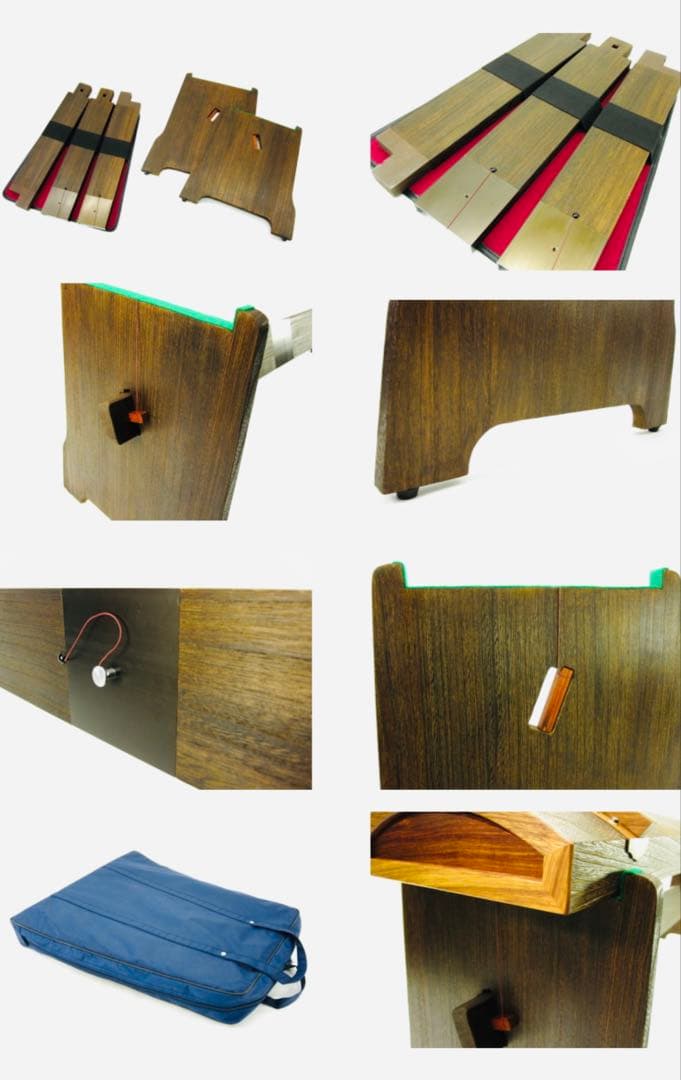 【週末セール】琴立奏台 13絃 桐H型箏台 3分割組立式 ケース付軽い