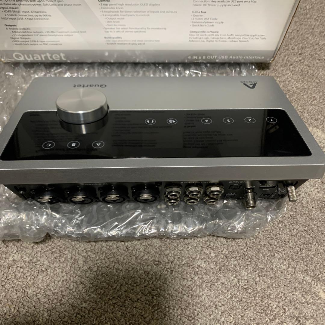 apogee アポジー　quartet クアルテット　オーディオインターフェース