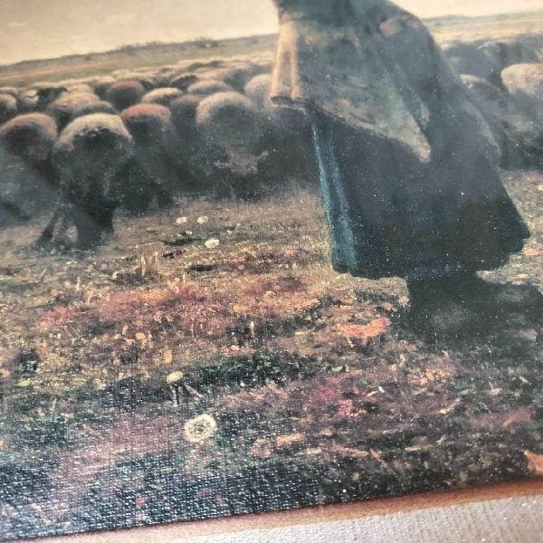 世界の名画 ジャン・フランソワ・ミレー 羊飼いの少女 複製画 額装 アート 印刷