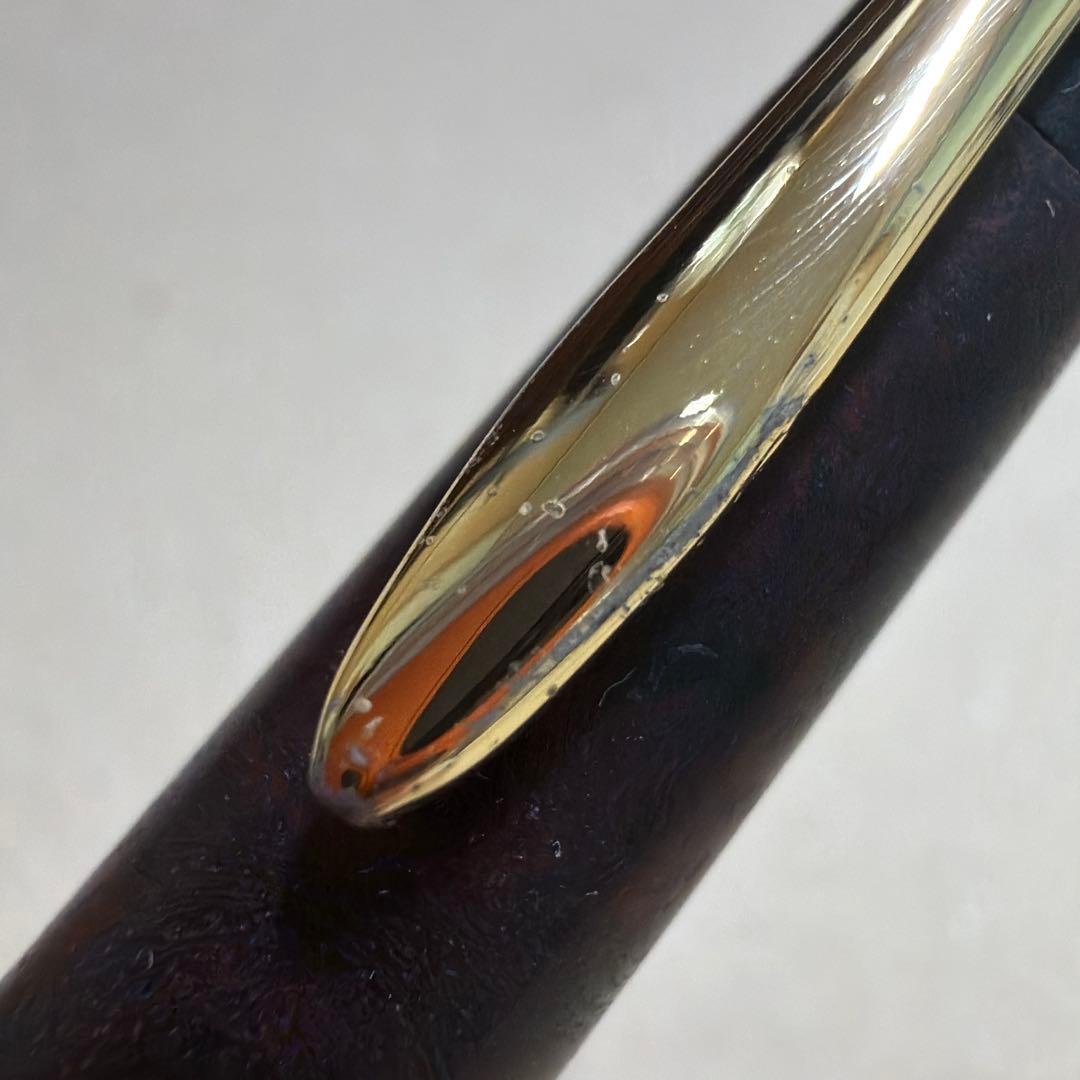 希少 野原工芸 特上花梨瘤杢 シャーペン 0.5mm ゴールド金具 固定式金具