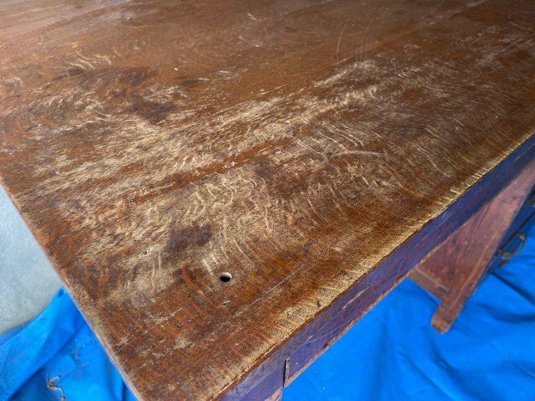 昭和レトロ　アンティーク家具　机　勉強机　木製