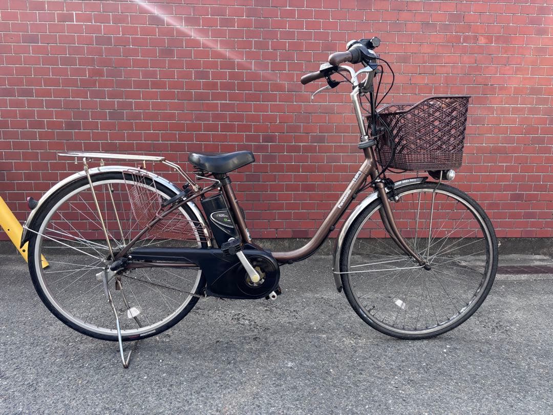 Panasonic電動アシスト自転車 ブラウン 前カゴ付き