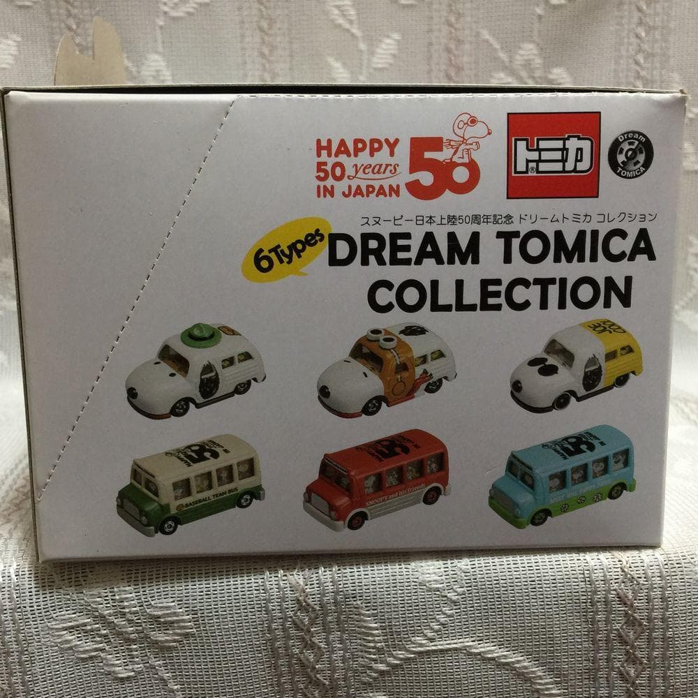 新品未開封品 スヌーピー 日本上陸50周年記念 ドリームトミカ ６種 BOX