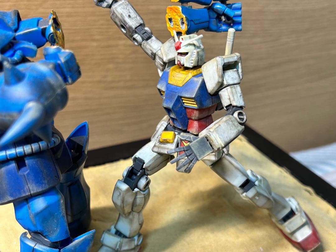 HG ガンプラ グフVSガンダム　ジオラマ
