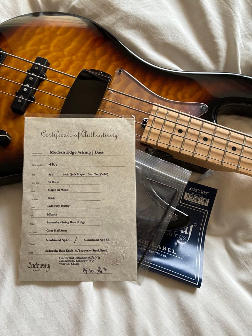ベース Sadowsky TYO Modern Edge 4string J Bass