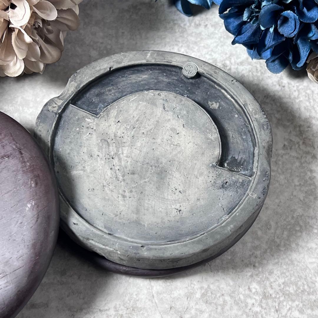 【美術館級】中国 蓮花文軒丸瓦硯 6-8世紀 南北朝瓦硯 連弁瓦 軒丸瓦 鐙瓦