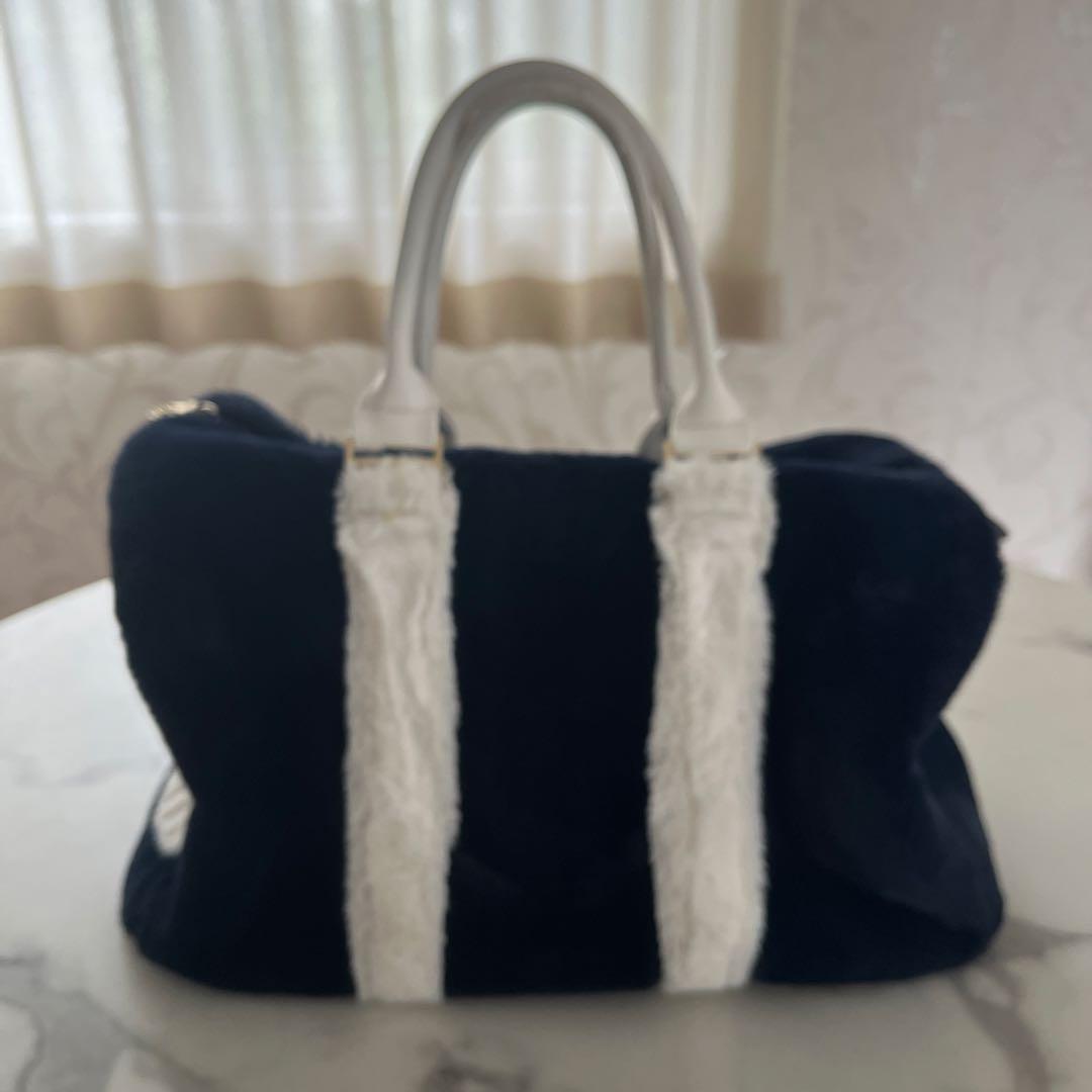 ムータ 配色ファーボストンバック