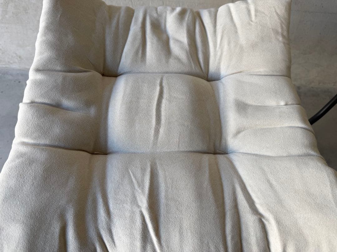 バタフライチェア オットマン付き 折りたたみ式 ベージュ　ニトリ