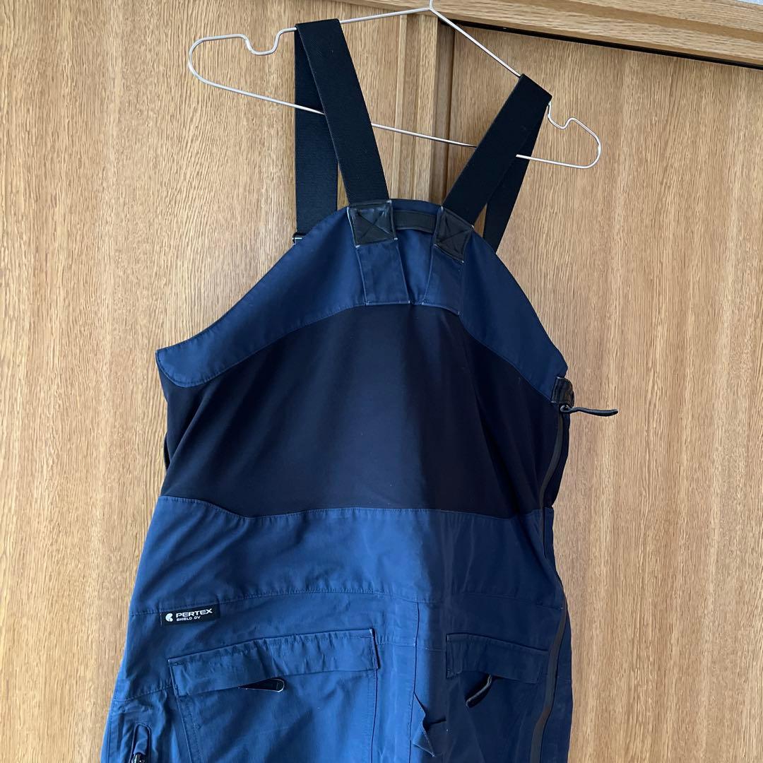 パーマネントユニオン　ビブパンツ　ネイビーオーバーオール スノーボードウェア