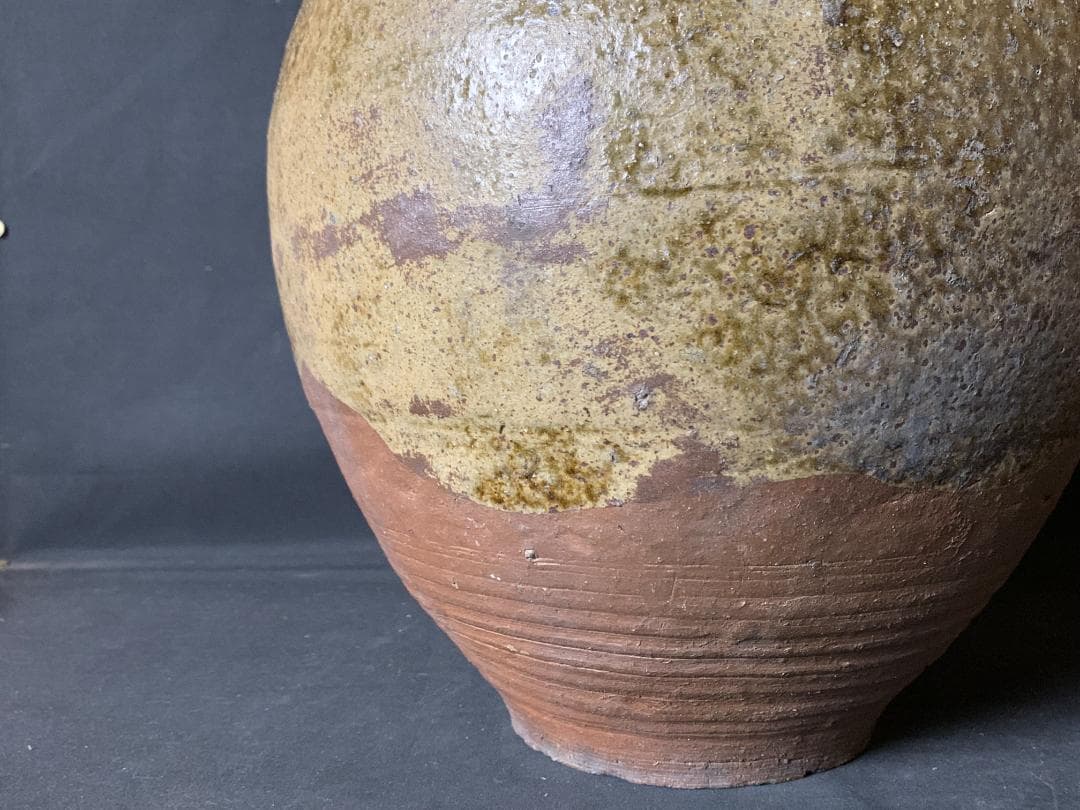 古丹波 自然釉 四耳 茶壷 桃山～江戸前期 739