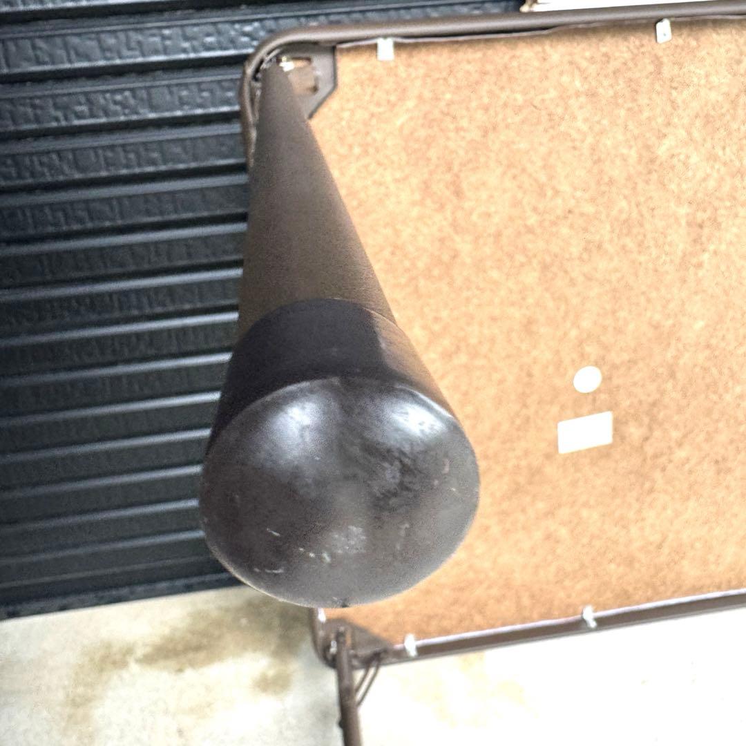 【美品】Cosco ブラウン 正方形 折りたたみテーブル 34インチ